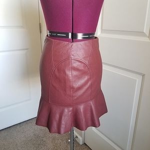 Vegan Leather, BCBGMAXAZARIA, mini skirt